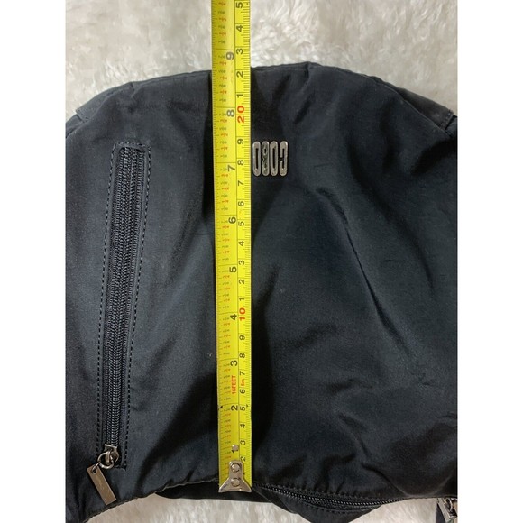 COBO INTERNATIONAL handbag satchel Logo Canvas silver Hardware black leather - Picture 11 of 16